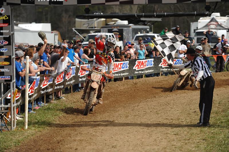 Charlie Mullins takes his second win of 2013 at the FMF Steele Creek GNCC.  Photo: Ken Hill / GNCC