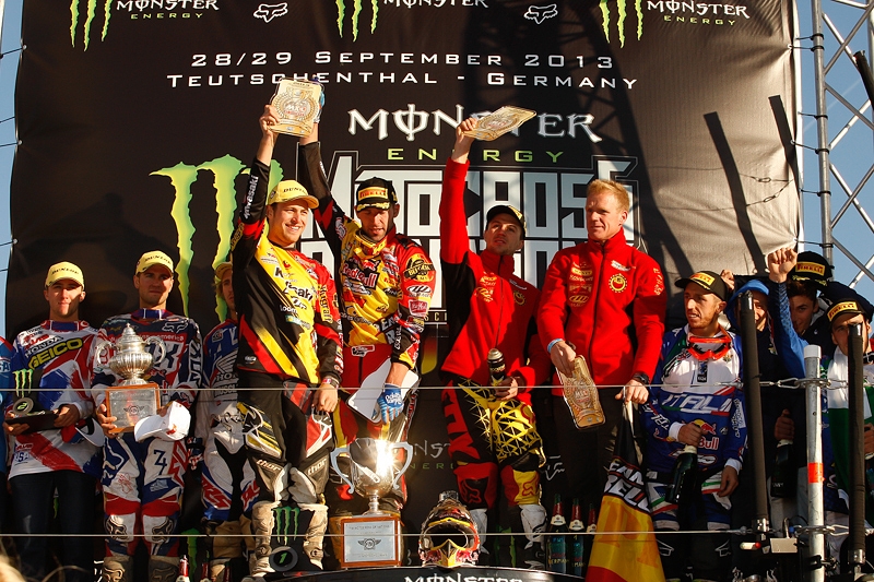 Ken DeDycker (center) will try to win a second MXoN with his teammate from Belgium's 2013 victory, Jeremy vanHorebeek (left). 