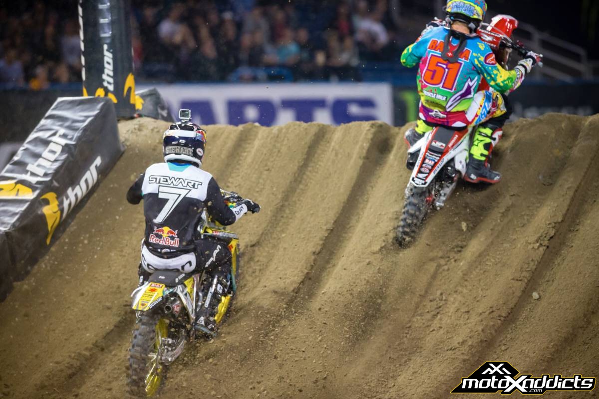 Barcia fought hard, but did not have the rhythm on the technical track that James had.  Photo by: Hoppenworld