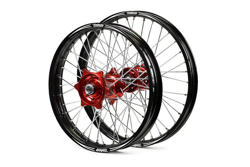 Talon Evo Billet - Wheelset - Black Rims - Red Hubs - Pair