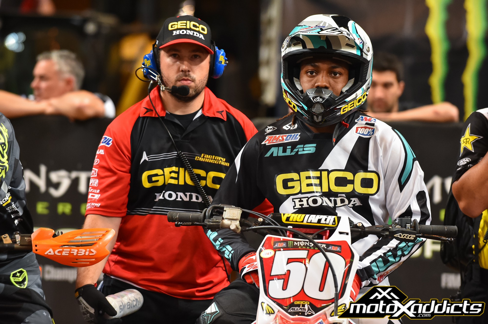 Malcolm Stewart has just a one point lead over Aaron Plessinger in the 250SX East. Photo by: CJ Zimmerman