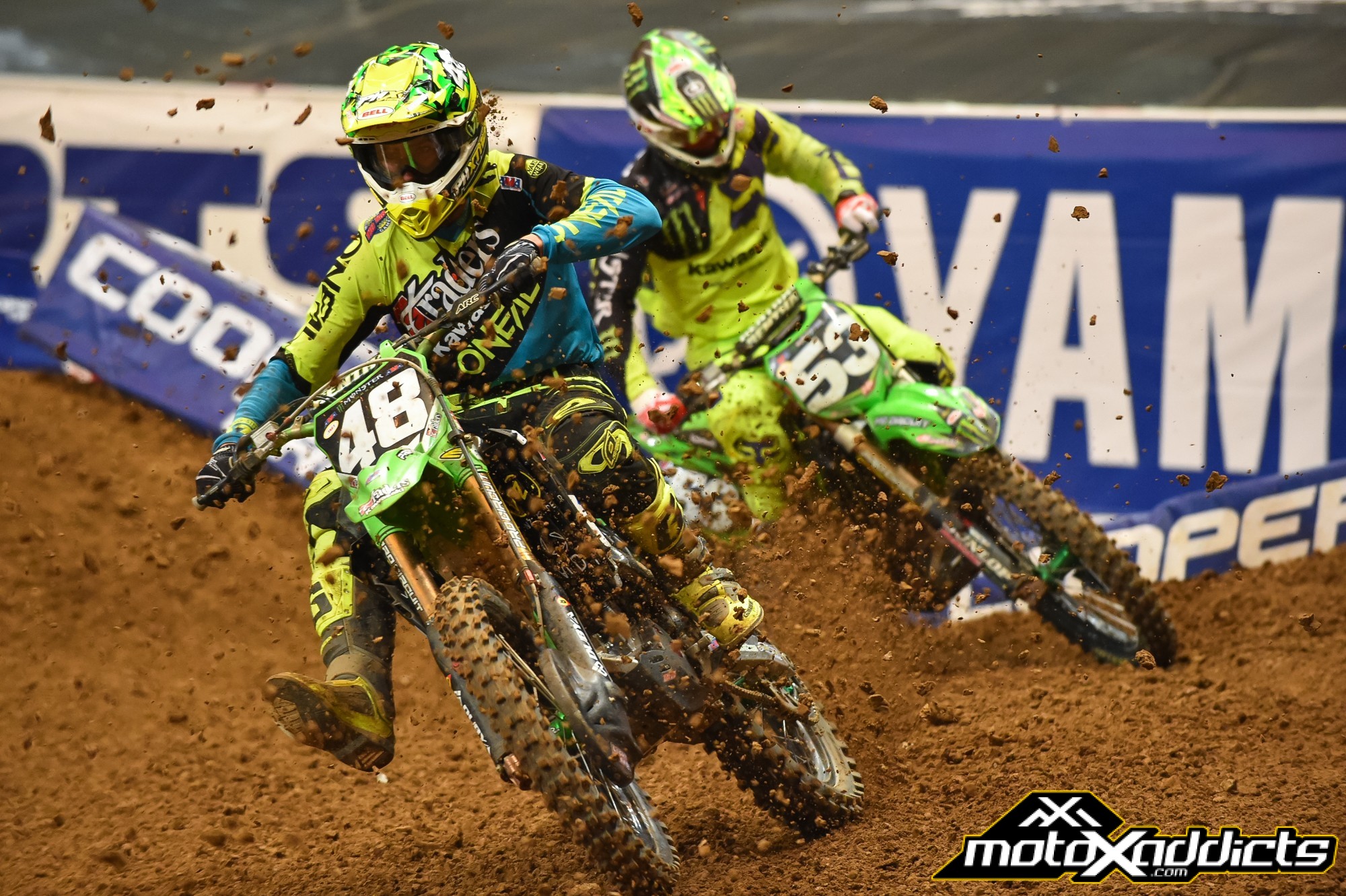 It's got to feel good as a privateer to have the factory Kawasaki behind you. Photo by: CJ Zimmerman