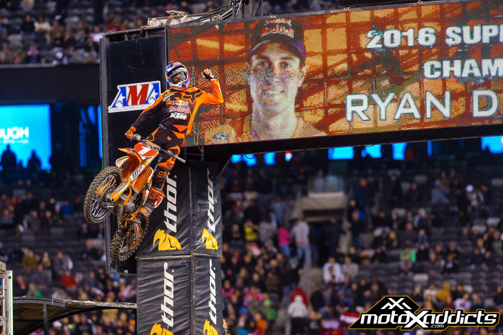 Ryan's bittersweet  championship fist pump after his 4th in East Rutherford. Photo: Hoppenworld