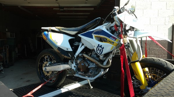 Mike Jones's Husqvarna was destroyed. Click pics to Help Mike Out