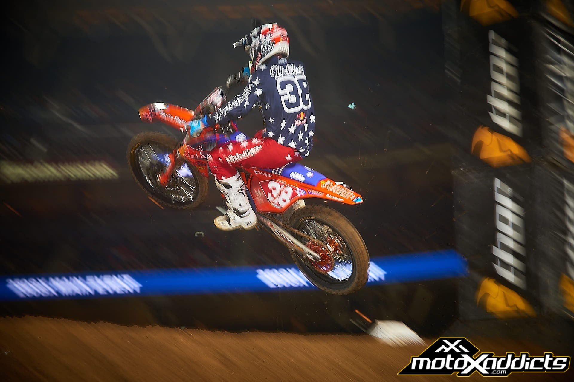 Shane McElrath carries an eight point lead in the 250SX championship heading into A2. 