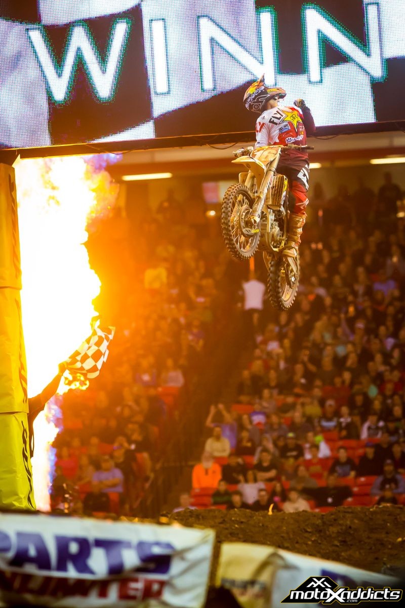 Zach lights the candles for the first time in his career. Photo: Husqvarna